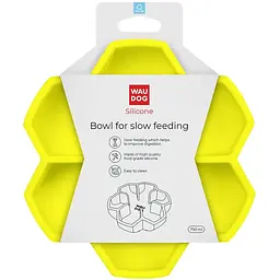 Миска для повільного харчування Waudog Silicone 750 мл жовтий
