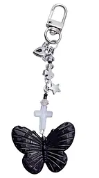 Брелок Мила Метелик Чорна Cute Butterfly Black 6 см