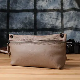 Стильна сумка на плече з натуральної шкіри Vintage 23005 сіра - мініатюра 9