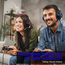 Ігрова гарнітура Kotion Each GS400 з мікрофоном і LED-підсвічуванням для ПК, PS4 та PS5 (Чорно-синій) - мініатюра 6