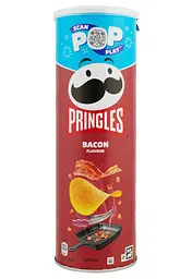 Чипси Pringles Bacon зі смаком бекону 165г.