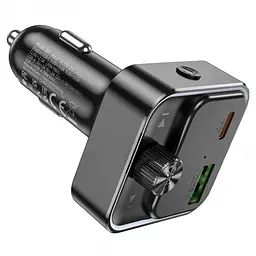 Автомобільний FM-трансмітер модулятор Bluetooth MP3 HOCO E81 Fantasy 30 W, PD/QC, USB-C/ 1xUSB-A - мініатюра 2