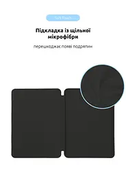 Чехол-книжка для планшета Apple iPad Pro 13 (2024)/Pro 13 (2025) M5, Original Smart Case, black, 13 , подставка на планшет, искусственная кожа, микрофибра, магнитная крышка с автоотключением экрана, ArmorStandart (ARM74639) - мініатюра 6