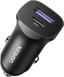 Автомобільний зарядний пристрій Ugreen 30W PD Quick Charge 3.0 Black (CD130)