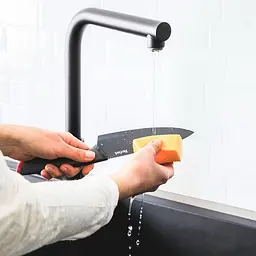 Набір ножів Fresh Kitchen, дерев'яна колода, 5шт, нержавіюча сталь, пластик, дерево, чорний Tefal kuh0014602 - мініатюра 7