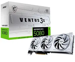 Відеокарта MSI RTX 5080 16G VENTUS 3X OC WHITE (RTX 5080 16G VENTUS 3X OC WHITE) (GDDR7, 256 bit, PCI-E v5.0 x16) - мініатюра 7