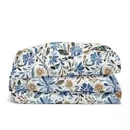 Дитяча постіль Cosas California Flowers без простирадла 110х140 см (FlowersWashBlueWhite_140_2) - мініатюра 4