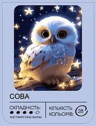 Набір для розпису по номерах "Сова" 40*50 см, IDEA2-GX47066, ТМ "99IDEAS" - мініатюра 2
