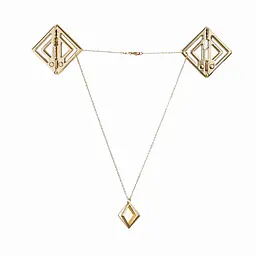 Затискачі для сосків з легкою підвіскою LOCKINK Adjustable Nipple Clamps with Light Pendant - Golden LOCKINK SX0848 99872 - мініатюра 1