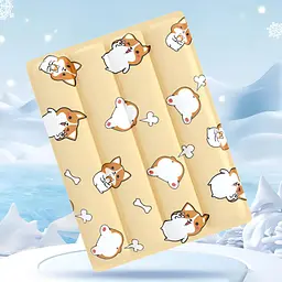 Охолоджуючий килимок для собак та кішок GEL Material Summer Pet Cooling Mat Corgi Beige 60х90 см