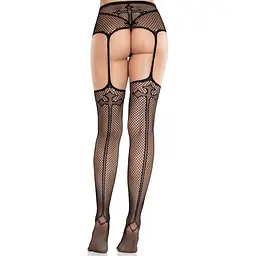 Колготки-панчохи Leg Avenue Backseam Net Stockings - мініатюра 5
