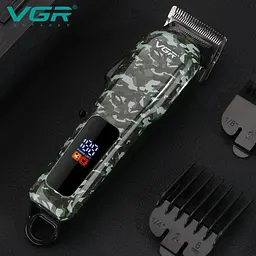 Машинка для стрижки волосся акумуляторна для чоловіків VGR V-665 Professional LED Display - мініатюра 4