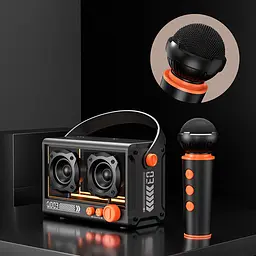 Bluetooth колонка QD03 Transparent з мікрофоном Black - мініатюра 5
