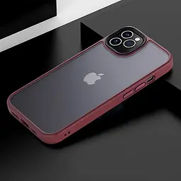 TPU+PC чохол Metal Buttons для Apple iPhone 12 Pro Max 6.7" Бордовий, TPU+PC - мініатюра 2