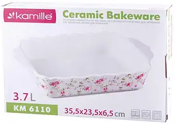 Форма для запікання Mirlinda керамічна Kamille 35х23х6,5 см kuh0006931 - мініатюра 4