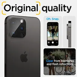 Захисне скло для камери Spigen Camera Lens Screen Protector GlasTR Optik Black для iPhone 15 Pro Max | iPhone 15 Pro | iPhone 14 Pro | 14 Pro Max (AGL05273) - мініатюра 7