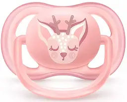 Пустушка Philips Avent Ultra Air з декором для дівчинки, 0-6 місяців, 2 шт. (SCF085/02) - мініатюра 2