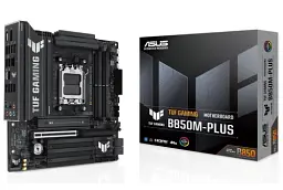 Материнська плата AM5 Asus TUF GAMING B850M-PLUS, B850, 4xDDR5, Int.Video (CPU), 4xSATA3, 3xM.2, 1xPCI-E 5.0 x16, 1xPCI-E 4.0 x1, ALC1220P, Realtek 2.5Gb, 10xUSB 3.2 / 6xUSB 2.0, HDMI/DP, MicroATX