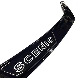 Дефлектор капота мухобійка Renault Scenic II 2003-2009 (Євро Кріплення) Voron Glass - мініатюра 4
