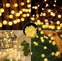 Вулична гірлянда із сонячною панеллю 5 метрів20 LED кульок вологозахищені лампи "Кристалеві бульбашки" з датчиком освітленості UKC SFK-17 - мініатюра 7