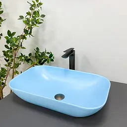 Умивальник VBI Avezzano blue matt накладний VBI-014403, Синий - мініатюра 5