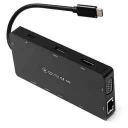 Концентратор Vinga USB-C 3.1 to VGA+HDMI+RJ45+3xUSB3.0+USB2.0+SD/TF+PD100W+Audio (VHYC10) - мініатюра 7