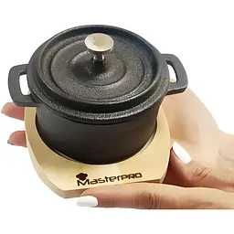 Каструля MasterPro Cook And Share чавунна з кришкою та з сервірувальною 10 см 160 мл (BGMP-3804-4) - мініатюра 3