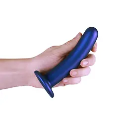 Фалоімітатор Ouch! Smooth G-Spot Dildo 6'' 15 см (синій) - мініатюра 4