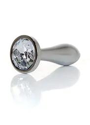 Анальна пробка Jewellery Silver Plug Clear S 7.7 см (прозорий) - мініатюра 2