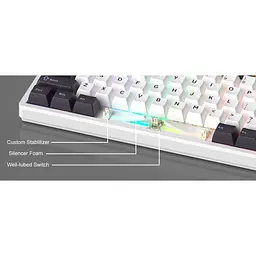 Клавіатура MageGee Light 87 USB Ivory White Switch Purple Jade (6971969728745-UA) - мініатюра 9
