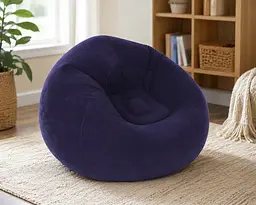 Надувне крісло-пуф Inflatable Sofa / Надувне крісло-мішок 110×110×85 см Фіолетове - мініатюра 5
