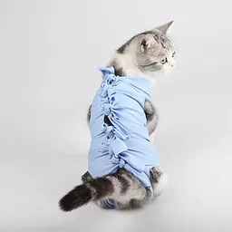 Одяг для котів після операції Holley Bow-knots Blue L - мініатюра 3