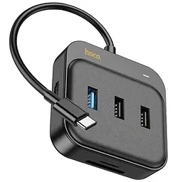 Конвертер хаб Hoco HB38 Easy link 7-in-1 Multiport адаптер (HDTV + SD / TF + Usb3.0 + Usb2.0x2 + PD 100 W) - мініатюра 5