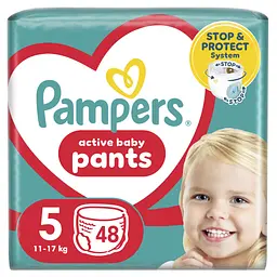 Підгузки Pampers трусики Pants Junior Розмір 5 (11-17 кг), 48 шт (8006540069325) - мініатюра 1