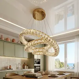 Люстра Linisoln 8282 хрустальна 60см LED 70Вт регулююча висота