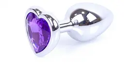 Анальна пробка B-Series Jewellery Silver Heart Plug - розмір S