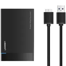 Кишеня зовнішня Ugreen USB 3.0 to M.2 SATA SSD US221 black (30848) - мініатюра 2