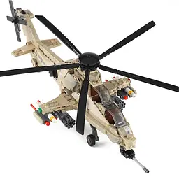 Конструктор XingBao Бойовий Ударний Вертоліт WZ10 Helicopter 749 Деталей