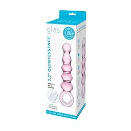 Скляне анальне намисто Glas Quintessence 19 см (рожевий) - мініатюра 2