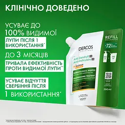 Шампунь Vichy Dercos від лупи для сухого волосся та подразненої та чутливої шкіри голови 390 мл  - мініатюра 2
