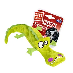 Іграшка для собак GiGwi Plush Friendz Крокодил з 4-ма пищалками 38 см - мініатюра 2