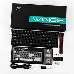 Клавіатура AULA WIN 68 HE Standart Black , Чорний - мініатюра 12