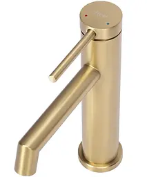 Змішувач для умивальника Rea Foss gold brushed низький (REA-B5316) - мініатюра 3
