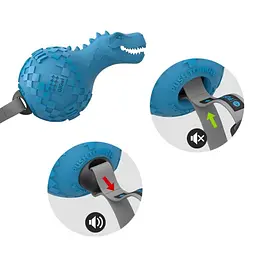 Іграшка для cобак Gigwi Dinoball Динозавр зі звуком, що вимикається 14 см - мініатюра 4