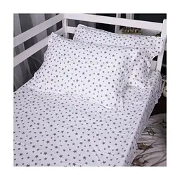 Постільна білизна MirSon 016 White Stars Фланель 143х210 полуторний (2200009652103) - мініатюра 6