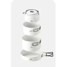 Чайник з керамічним антипригарним покриттям Naturehike CNK2450CF013 0.8л алюміній (Білий) - мініатюра 4