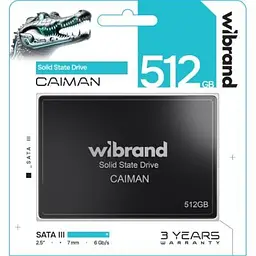 Накопичувач SSD 2.5" 512GB Caiman Wibrand (WI2.5SSD/CA512GBST) - мініатюра 2