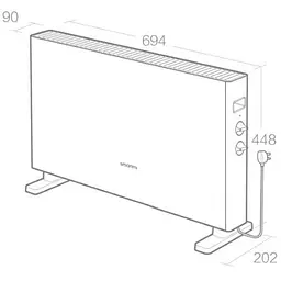 Обігрівач Xiaomi SmartMi Electric Heater 1S White [DNQ04ZM] [35810] - мініатюра 4