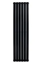 Вертикальний дизайнерський радіатор опалення Arttidesign Livorno II 6/2000/408/50 чорний матовий - мініатюра 4