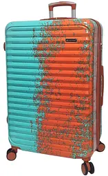 Валіза велика Madisson Snowball 65203 L 76x49x30 см полікарбонат Зелено-помаранчевий